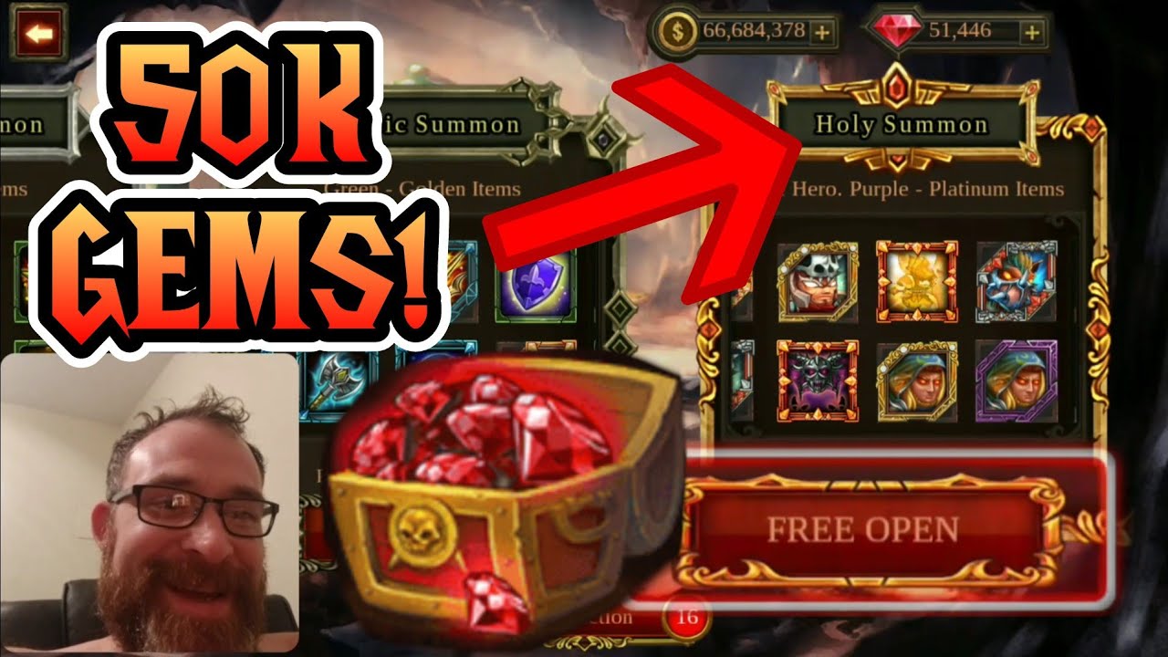 50K GEMS in Holy Summon! What do you get!? - Epic Heroes War Gameplay