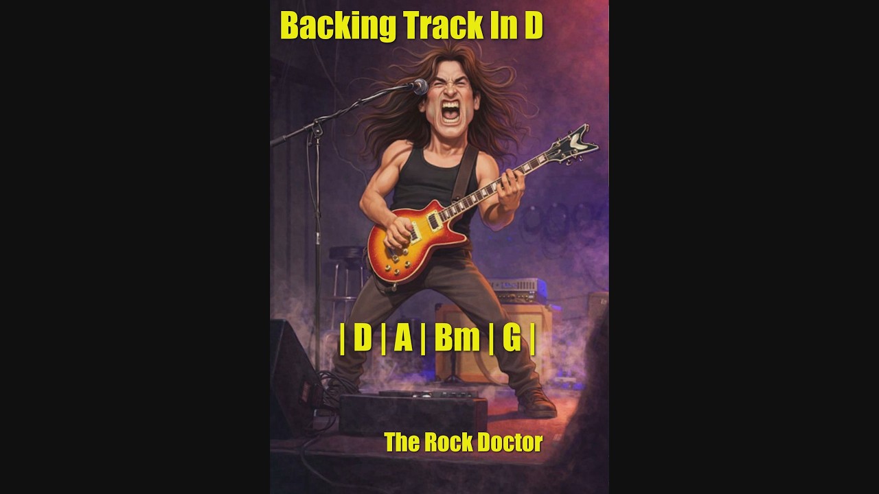 Rock Backing Track In D Major !! THE ROCK DOCTOR !! Solo like a pro !!!