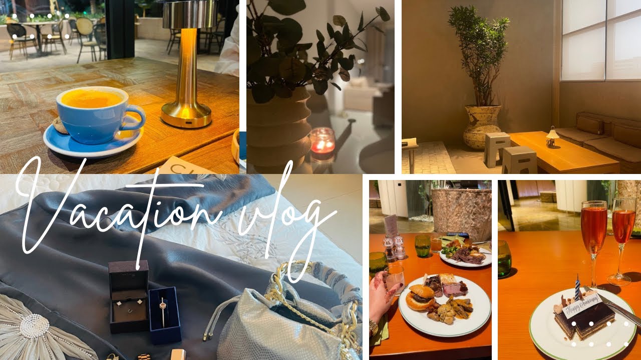 Vacation vlog  | part one | shopping | organizing | cafe vlog 