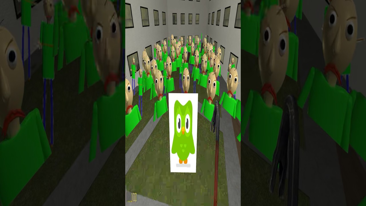 Duolingo and Baldi Horde chase me¡¡¡ Nextbot (gmod) 