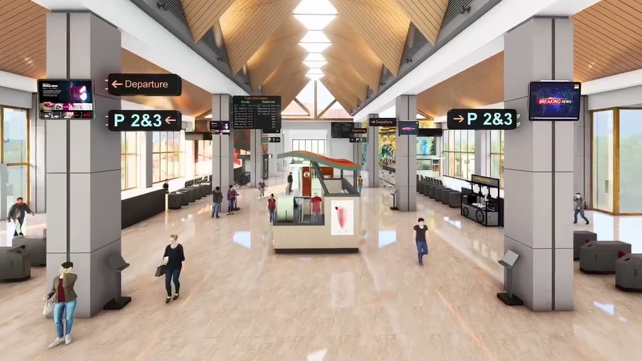 3D Rendering of Thrissur Central / City Railway Station Redevelopment