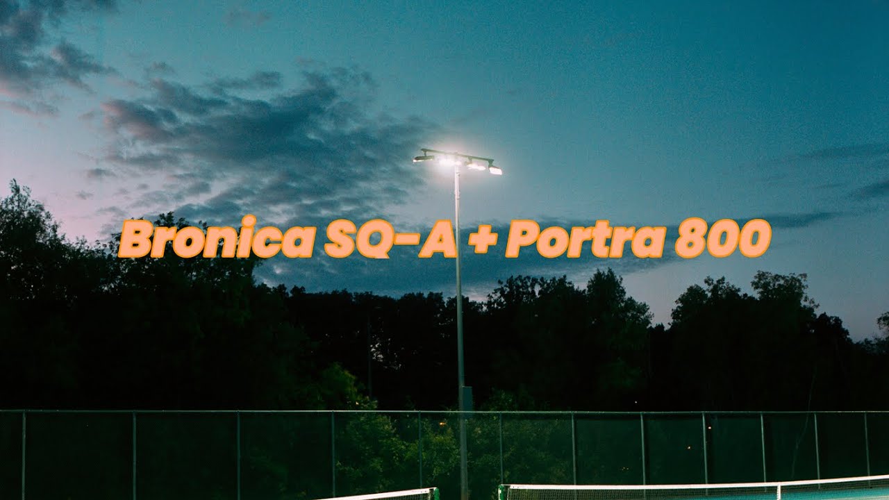 Shooting some Portra 800 at night on the Bronica SQ-A