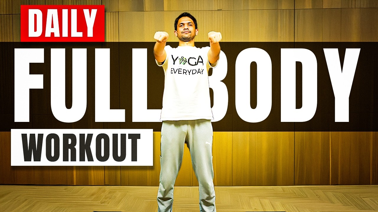 20-Minutes Daily WORKOUT ROUTINE (2)- Exercises, Stretching & Pranayama | Saurabh Bothra Yoga
