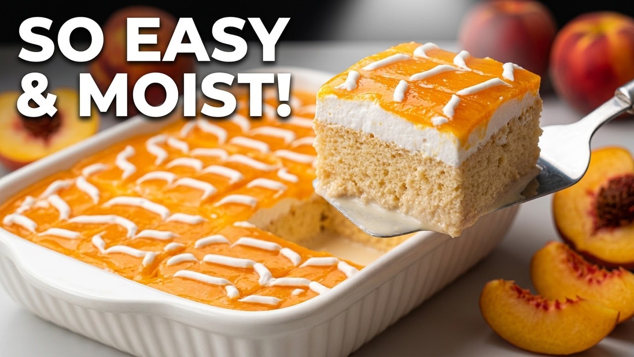 Peach Tres Leches Cake | Moist, Creamy & So Easy