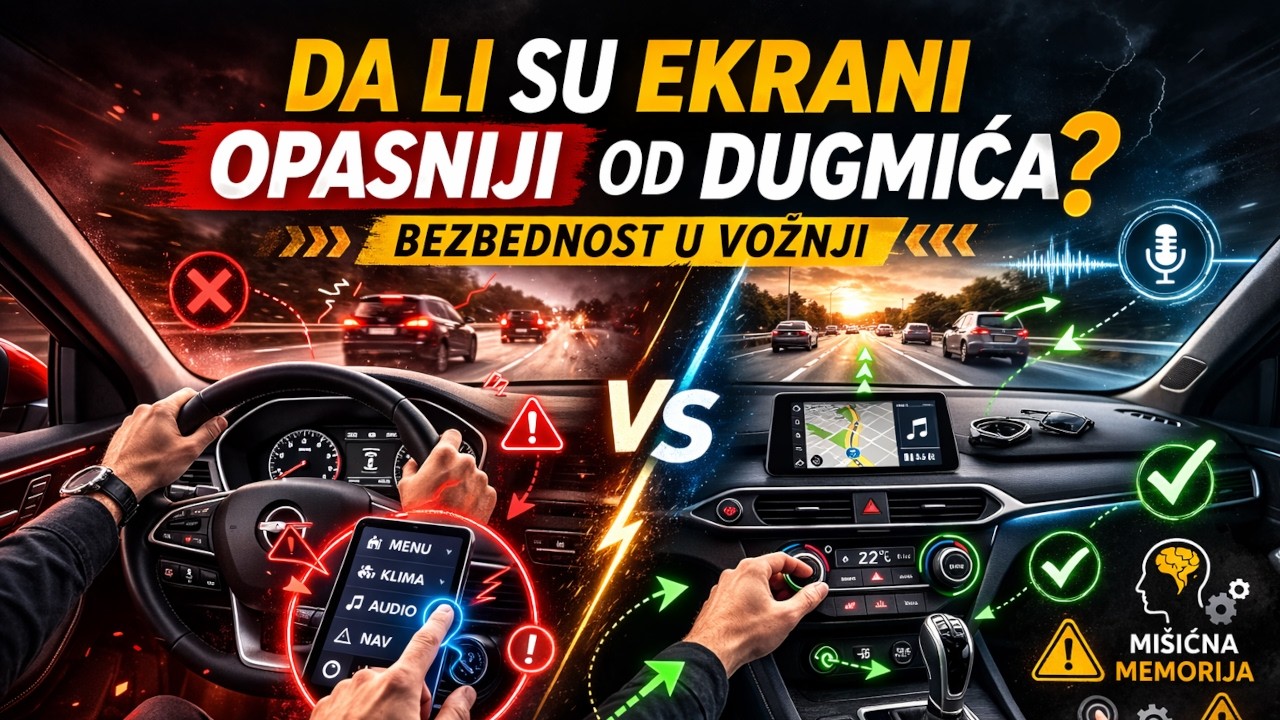 Ekrani vs. Dugmići: Šta je opasnije u vožnji? (ANALIZA)