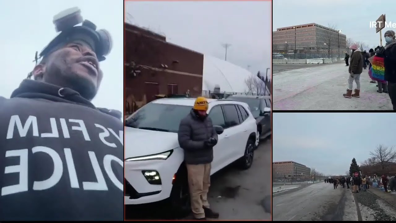 ICE Protest Minneapolis Live , ICE protesters outside federal building.