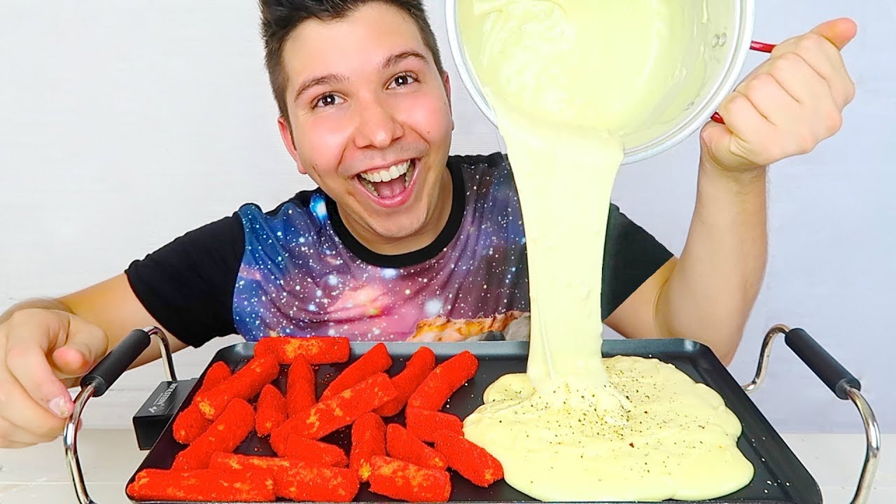 SPICY MOZZARELLA STICK CHEESE FONDUE CHALLENGE • Mukbang & Recipe