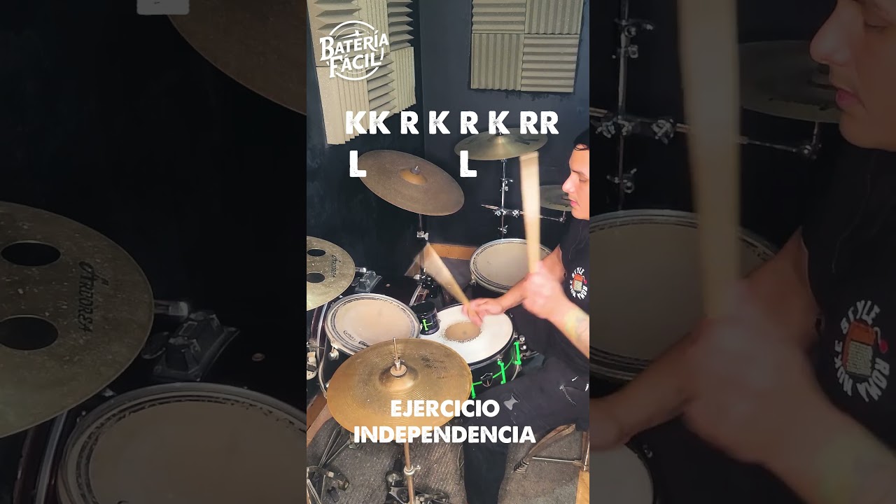 EJERCICIO DE INDEPENDENCIA  #drums #drummer #drumlesson  #clasesdebateria #drumming