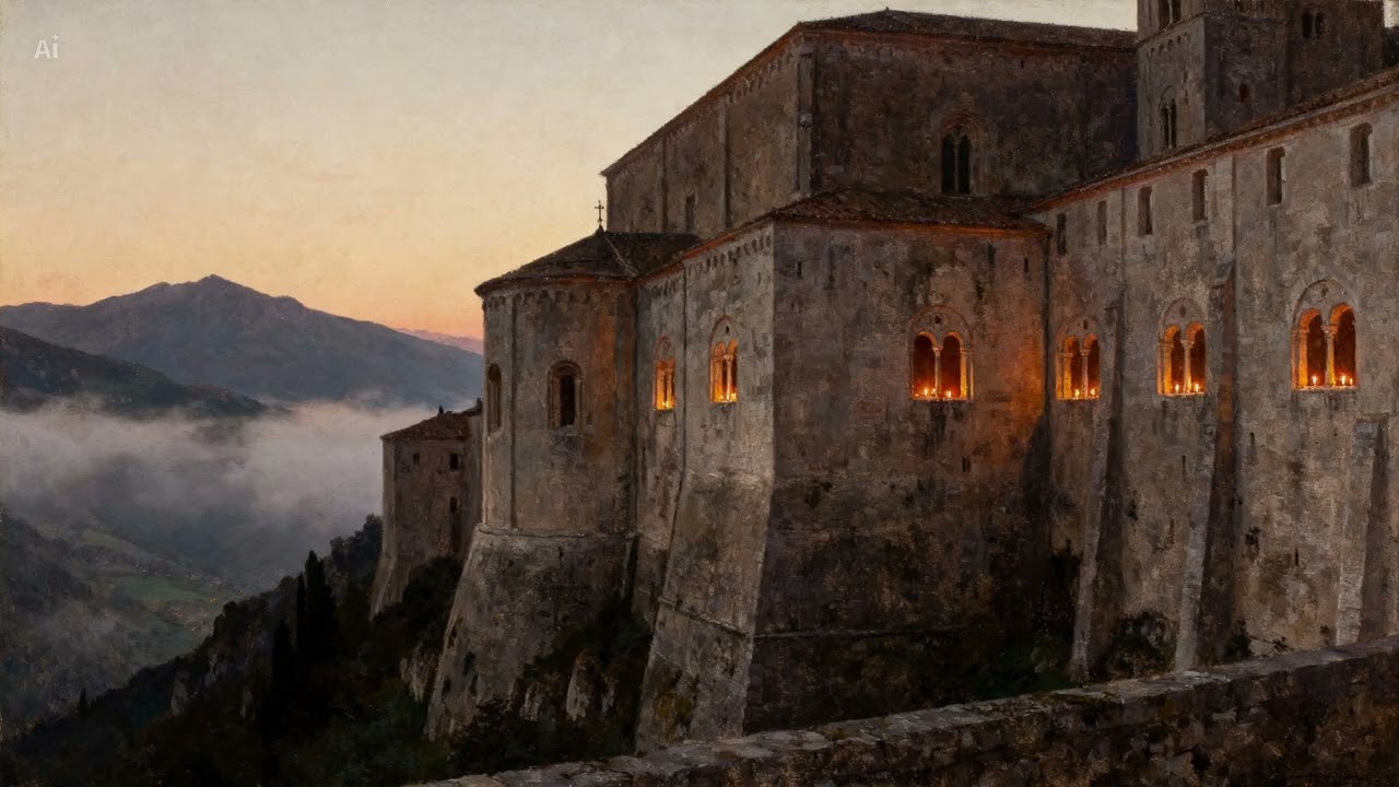 Early Medieval Art Ambience | Monastery & Gothic Origins | 1 Hour Oil Painting Screensaver