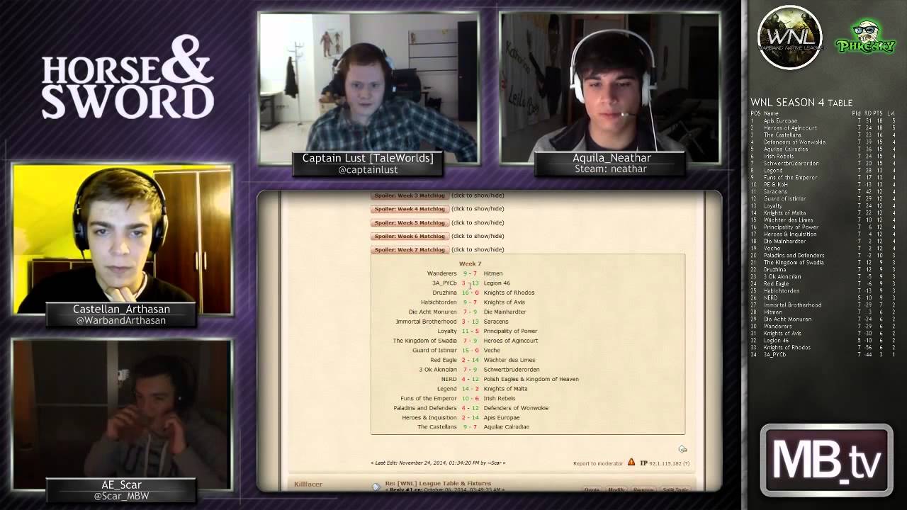 [Horse&Sword] EP015 with @captainlust, @Scar_MBW, @WarbandArthasan, Neathar #WNL4