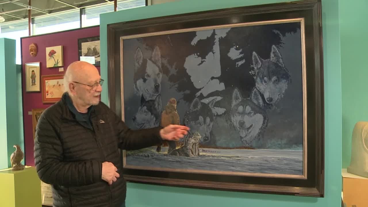 Alaskan painter completes his 49-year run, unveiling final Iditarod poster