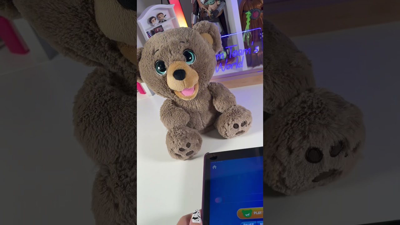 Poe the Ai Story Bear 🐻 #SkyrocketToys #PoeAIStoryBear #AItoys #RenBeanieRocks #asmr #freeproduct