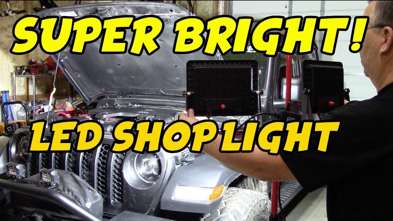Super Bright 20000 Lumen Dual head 5000K LED Shop Work Light with Tripod Stand #shop #tools