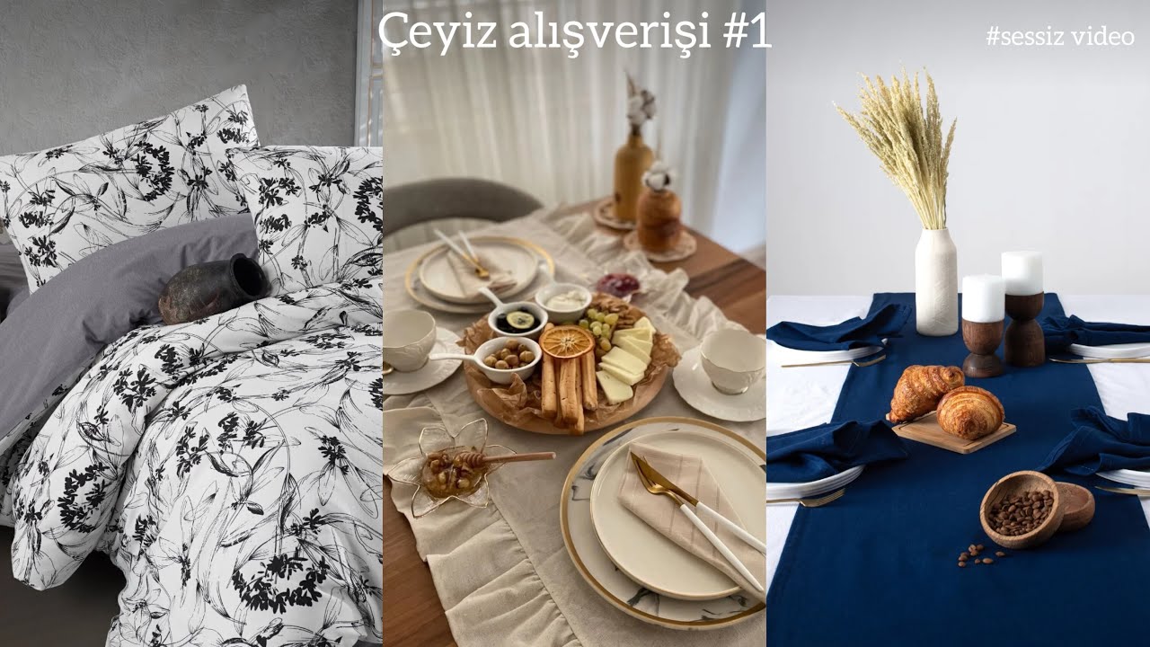Çeyiz alışverişi part1 / ev tekstili ve mutfak eşyaları alışverişi 🌸
