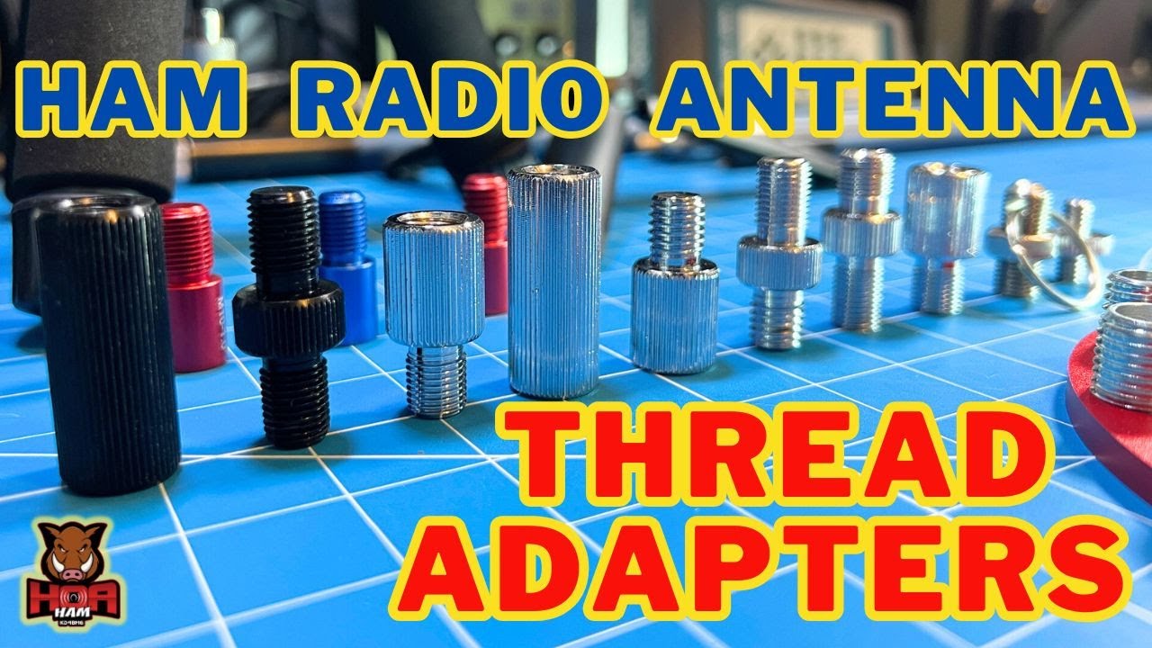 Mix & Match Metric and Standard Thread Ham Radio Antennas and Portable Ground Spikes with Adapters