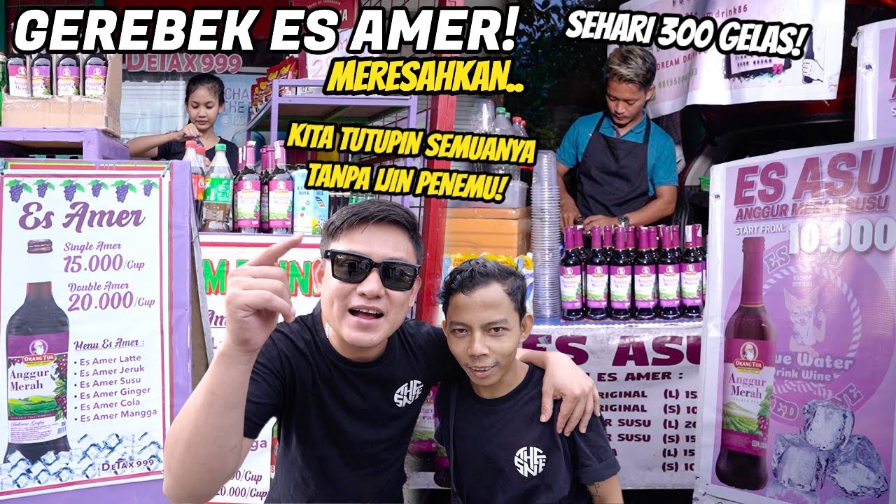 JUALAN ES AMER RAME DIMANA MANA! TANPA IJIN GW! SURUH TUTUP.