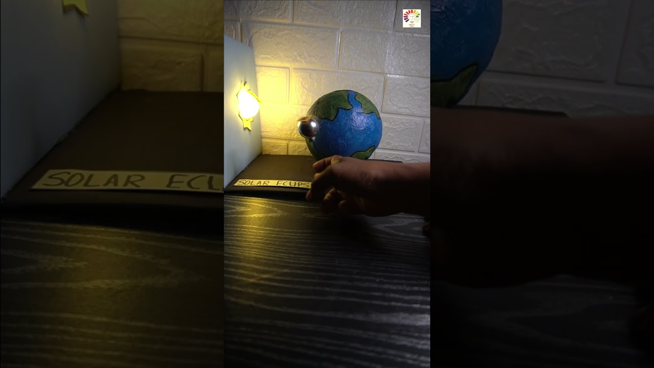 Solar And Lunar eclipse working model | eclipse model for school project | Eclipse spin working