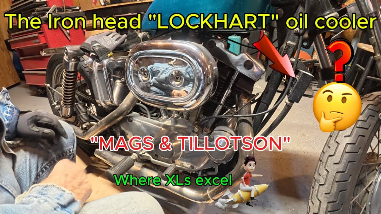 Масляный радиатор Lockhart для Harley XLCH/XLH Iron Head Sportster вместо штатного масляного насо...