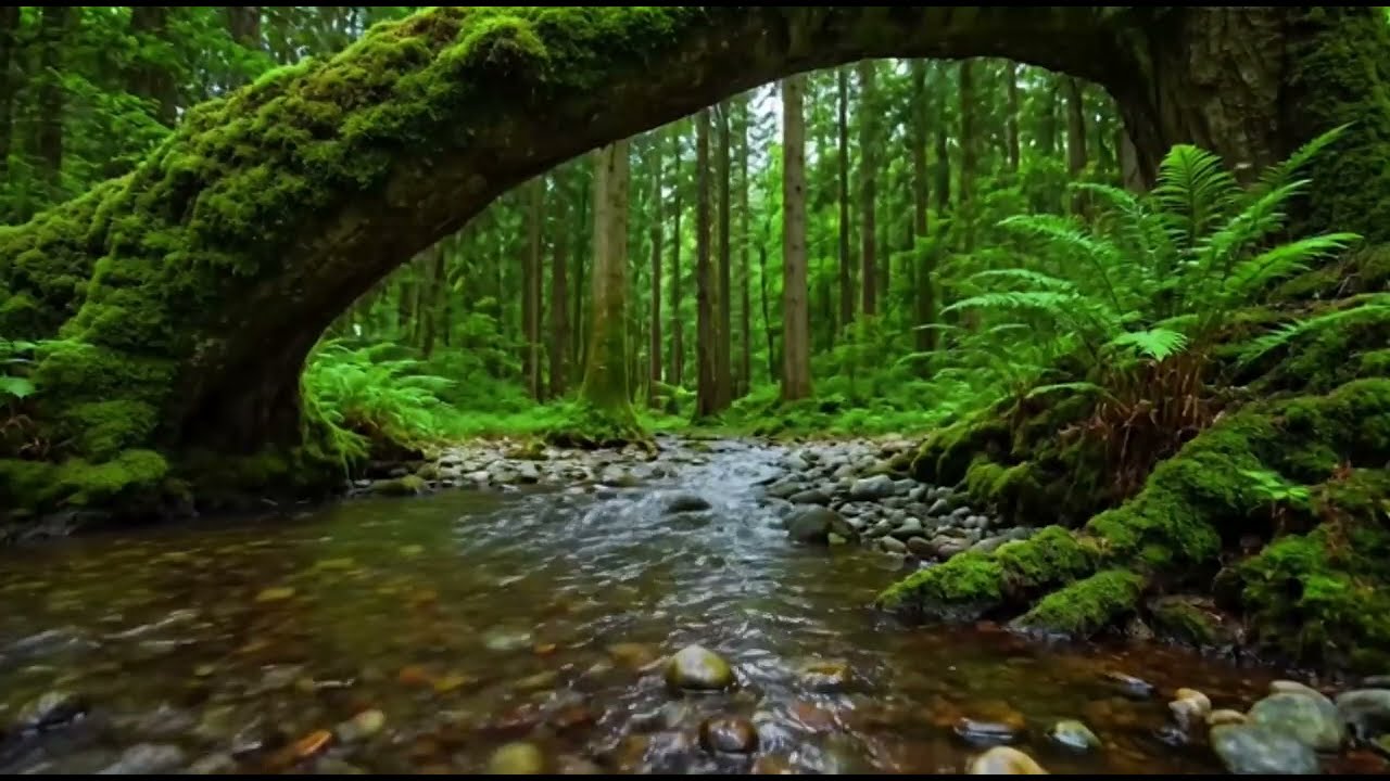 Peaceful River Water Sounds, Light Forest Birds, Calming Natural Ambience