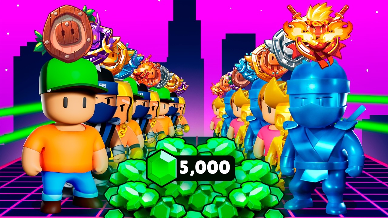 Every Rank in Stumble Guys Fights For 5,000 Gems!