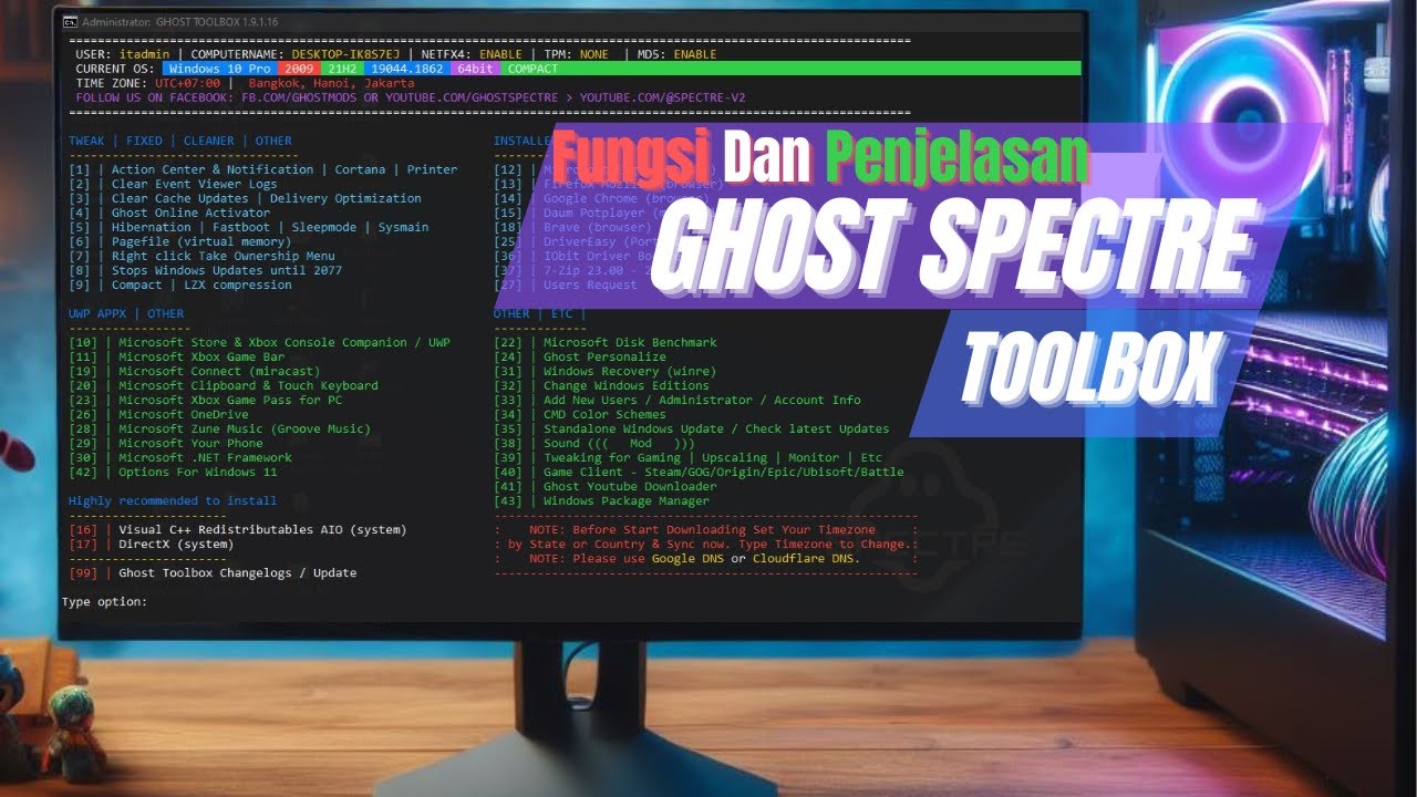 Fungsi Dan Penjelasan Lengkap Ghost Spectre Toolbox