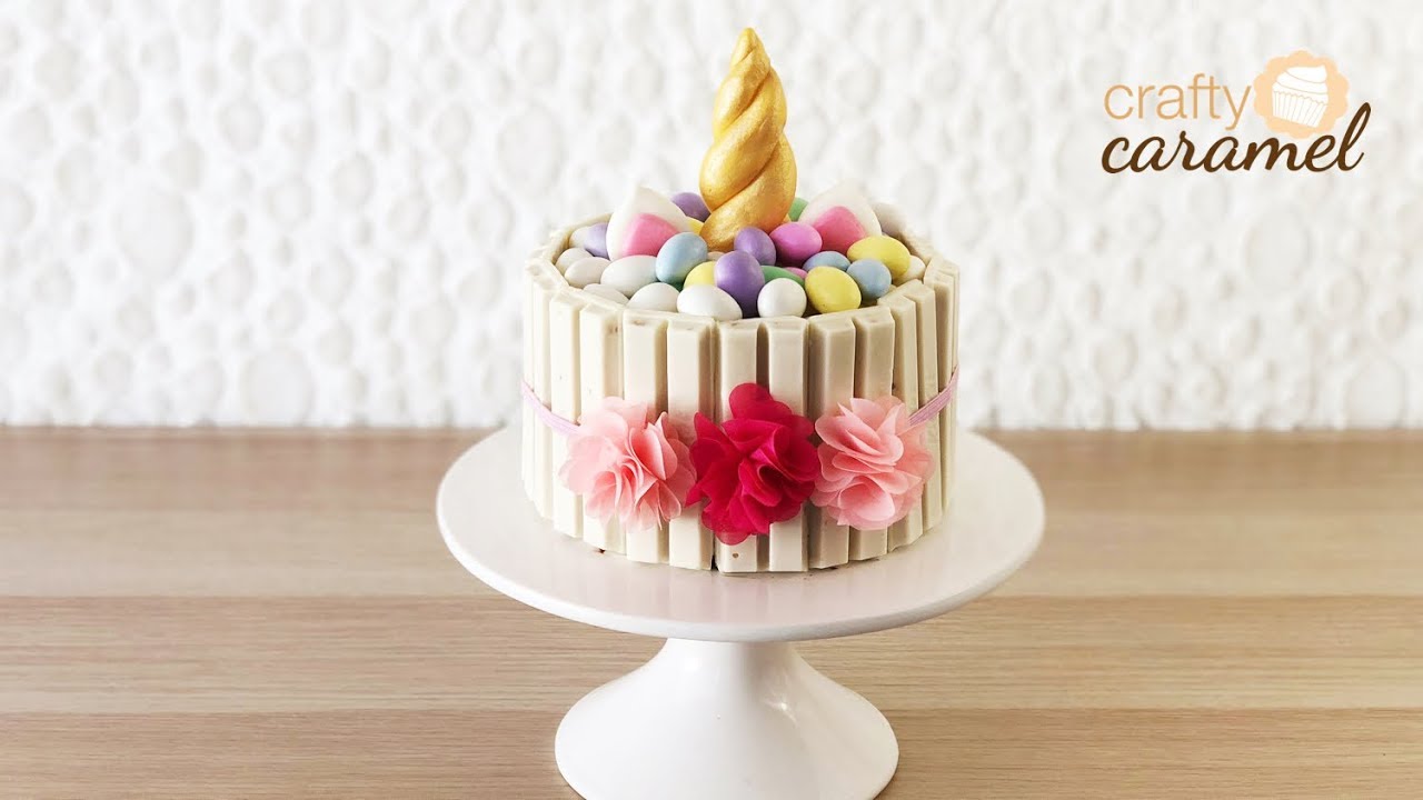PASTEL UNICORNIO KIT KAT/ Pastel de Unicornio con chocolates y dulces | Unicorn KitKat Cake
