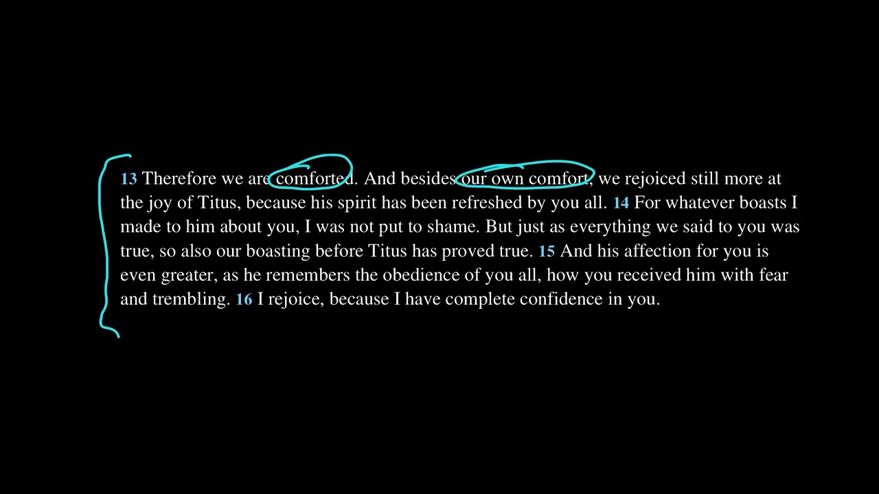 2 Corinthians 7:13-16 Devo | New Covenant Community Church