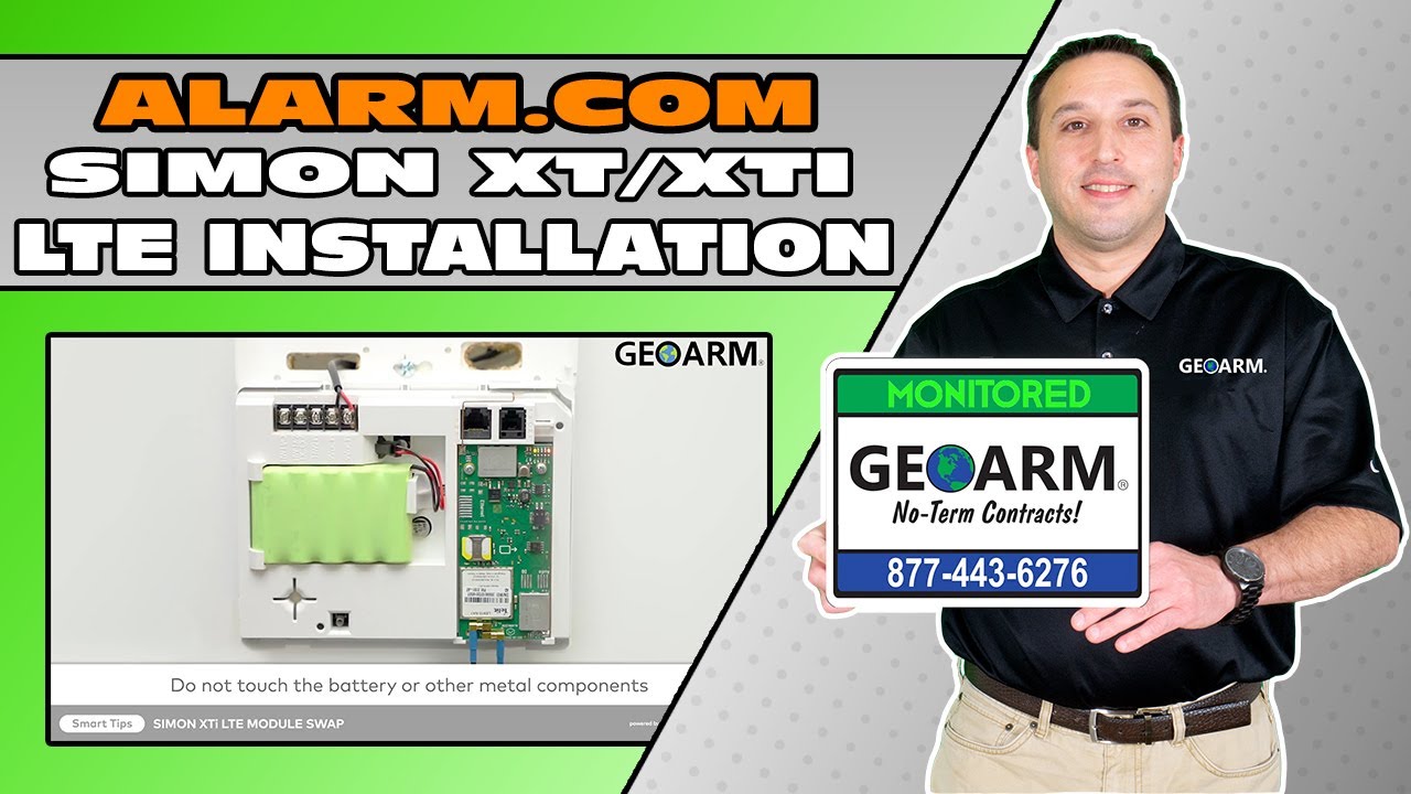 GE Simon XT/XTi Panel: Alarm.com Cellular LTE Communicator Installation