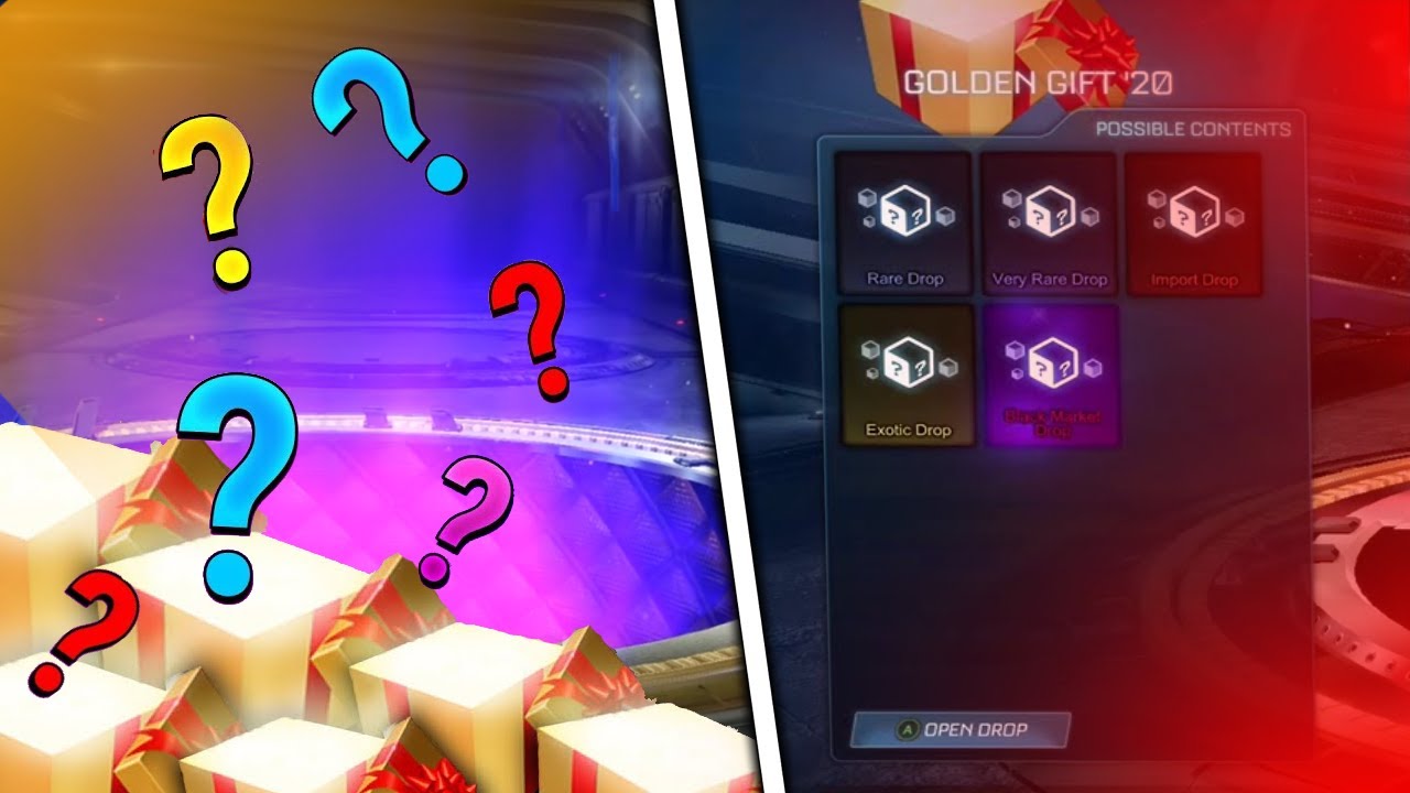 GOLDEN GIFT 2020 OPENING IN ROCKET LEAGUE (Frosty Fest 2020 Event & HOW TO GET FREE BLACK MARKET)