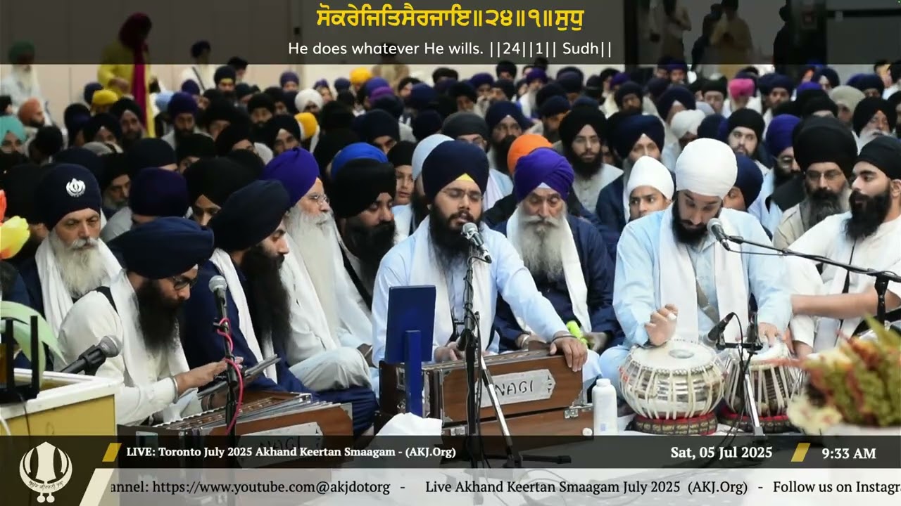 097 Bhai Gagandeep Singh Jee Calgary - Sat AM - Toronto July 2025 Annual Akhand Keertan Smaagam