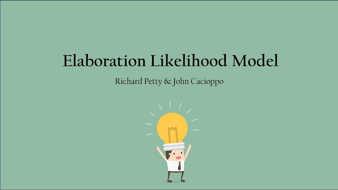 Elaboration Likelihood Model by Richard Petty & John Cacioppo