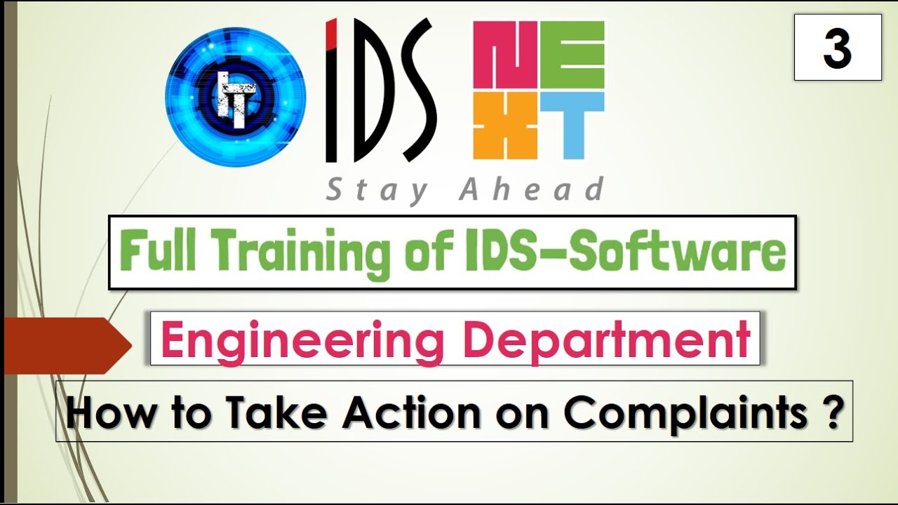 IDS Training | Full Training of Engineering Department | How to Take Action on Complaints.@ImTechN
