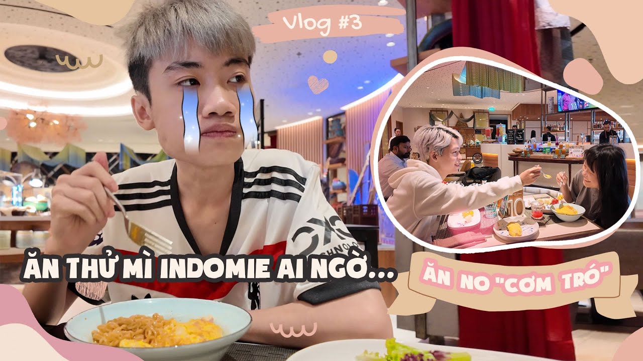 VLOG#3: Ăn thử mì Indomie chính gốc ai ngờ ăn no cơm tró từ couple hot nhất Free Fire Esports