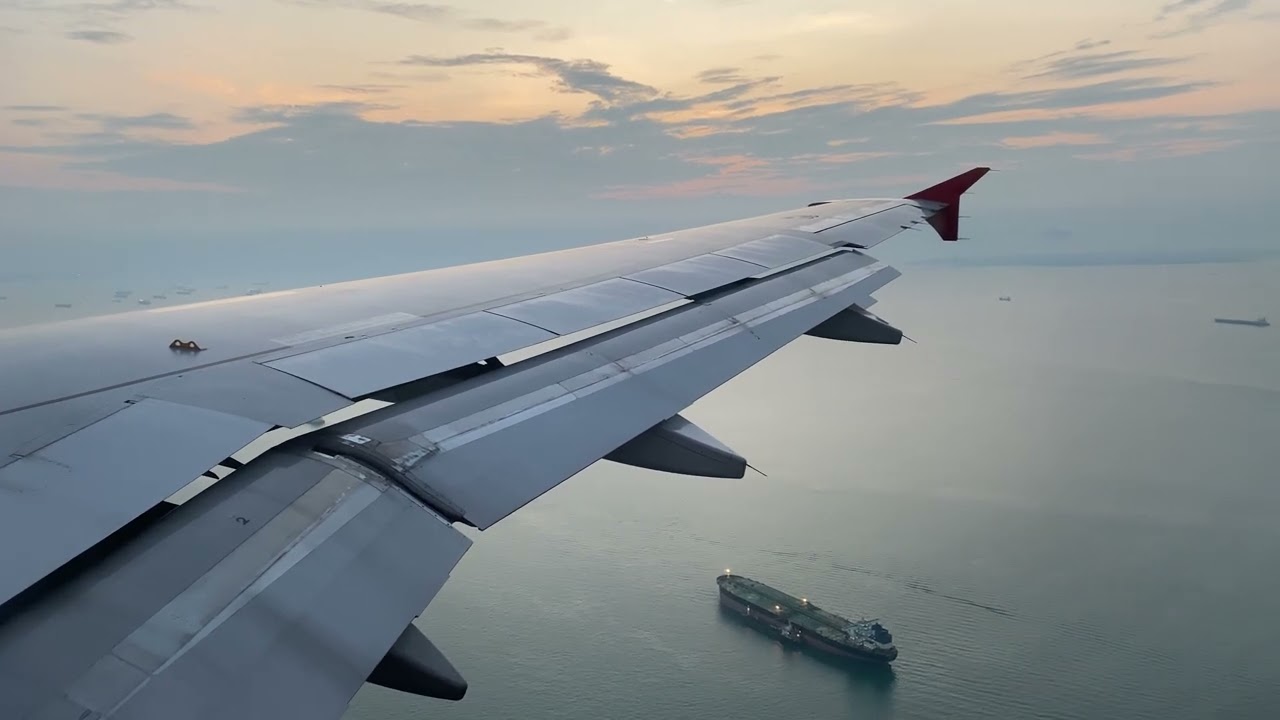 [3/11/2023] AirAsia - Airbus A320-216 Landing At Changi Int’l Airport (Singapore)