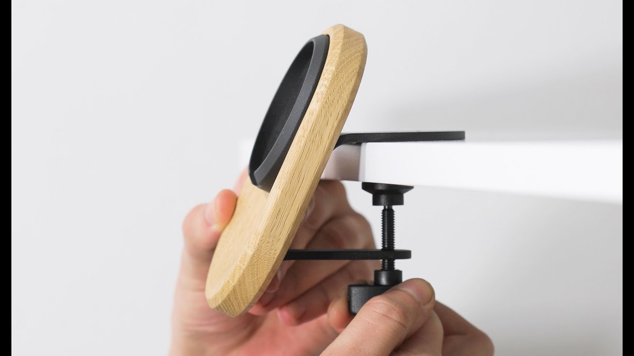 MagSafe iPhone Desk Shelf Mount - setup manual (clamp mechanism)
