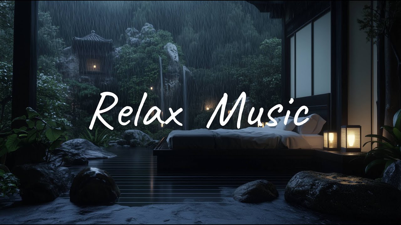 Cozy Rainy Evening – Japanese Aesthetic Bedroom for Relaxation