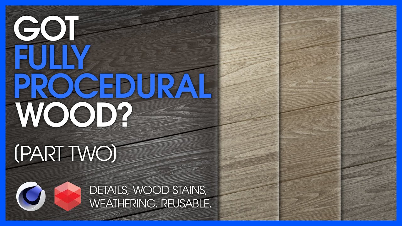 Полностью процедурный шейдер дерева! [Часть 2] Урок по Cinema 4D Redshift