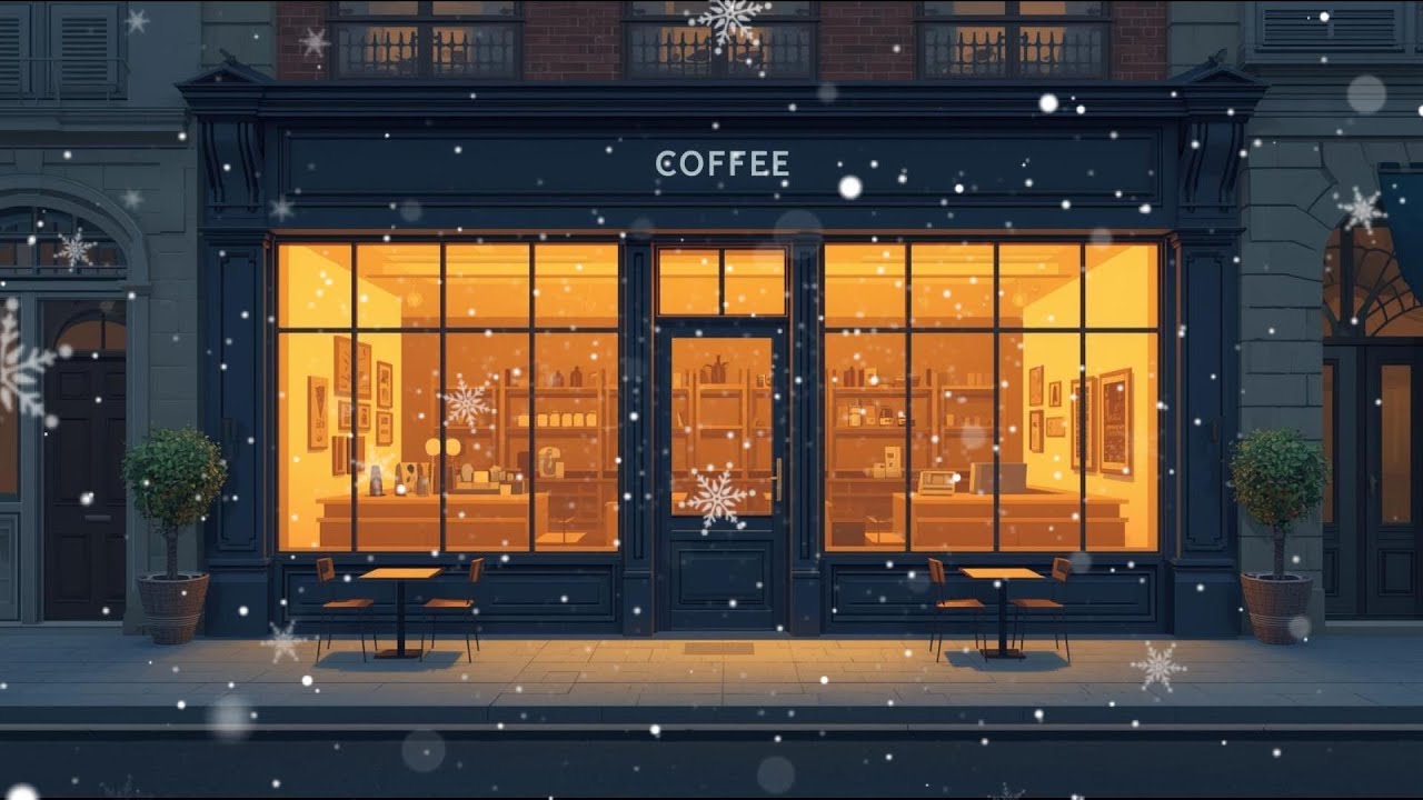 Winter Coffee Shop Glow ☕ Calm Lofi Beats for Focus, Work & Relax