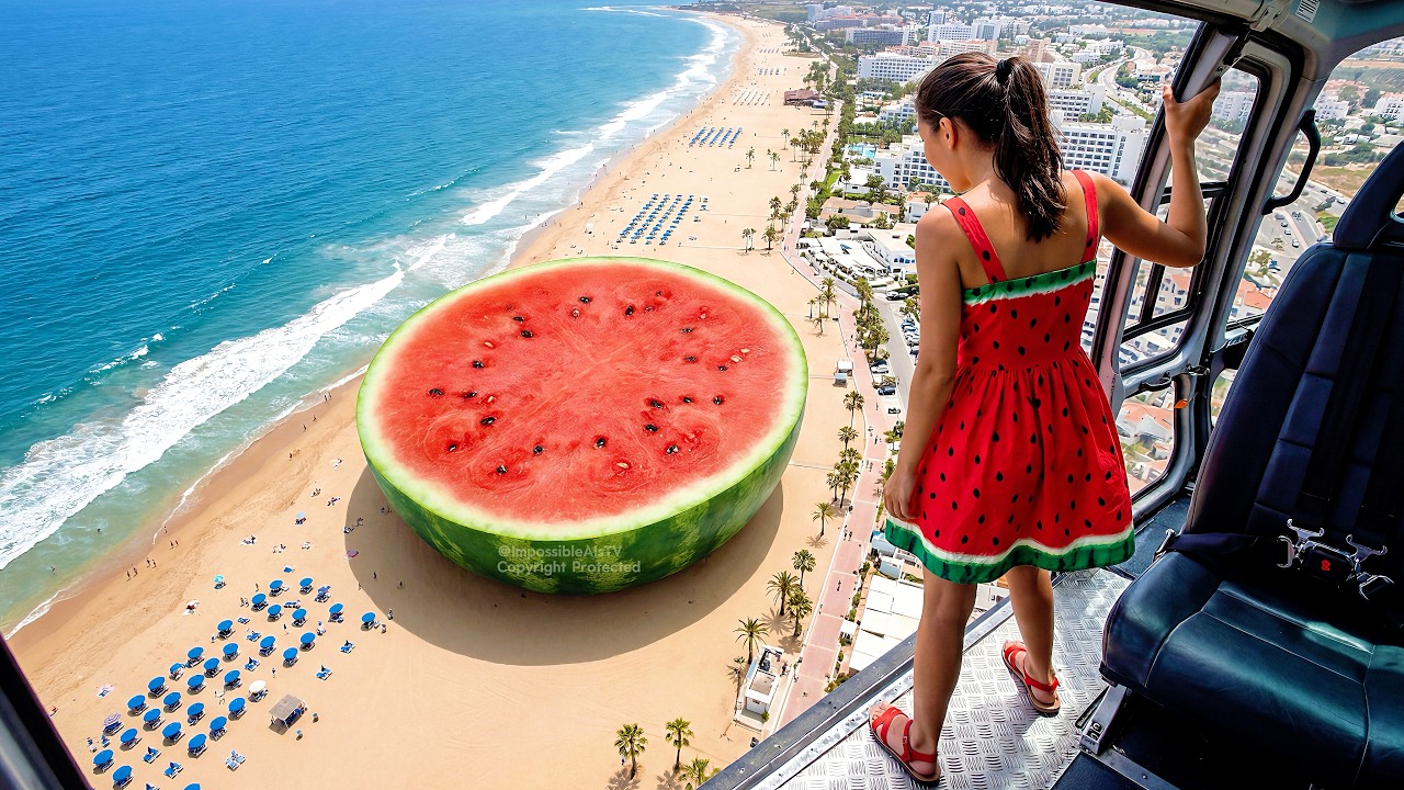 Which Pool Would You Jump Into From a Helicopter? | Oddly Satisfying AI ASMR