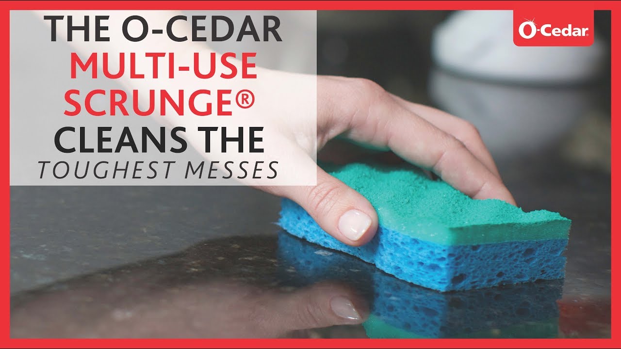 The O-Cedar Multi-Use Scrunge Non-Scratch Scrub Sponge Cleans Tough Messes