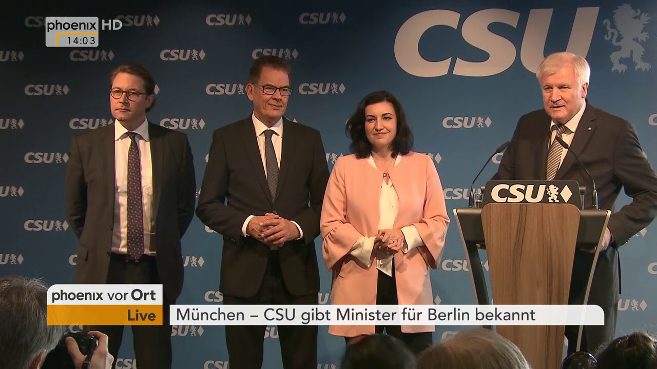 Horst Seehofer verkündet die Ministerposten für die künftige Regierung am 05.03.18