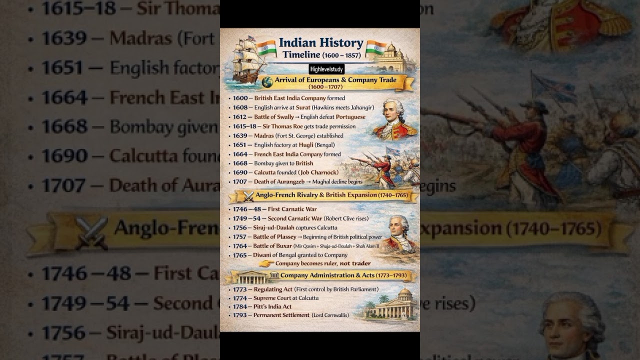 Indian History Timeline | Ancient to Modern India in One Video 🗺️📚 | High Level Study