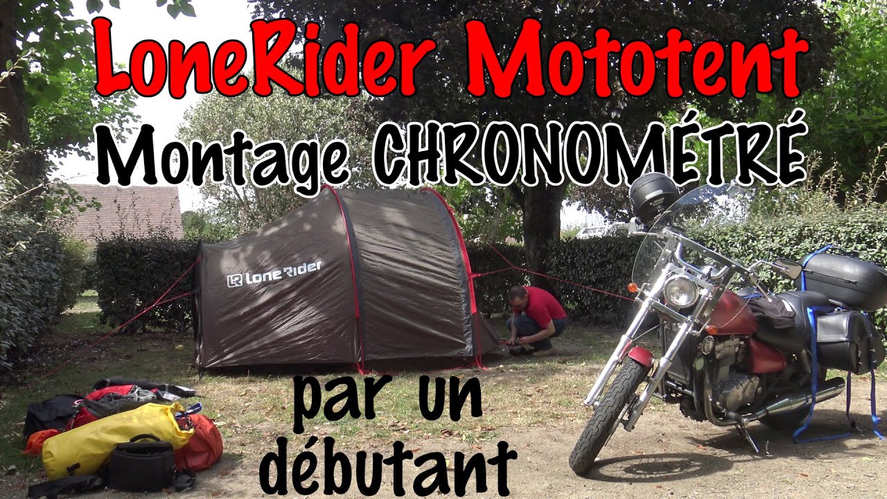 Tente Moto Lone Rider Mototent : installation chronométrée