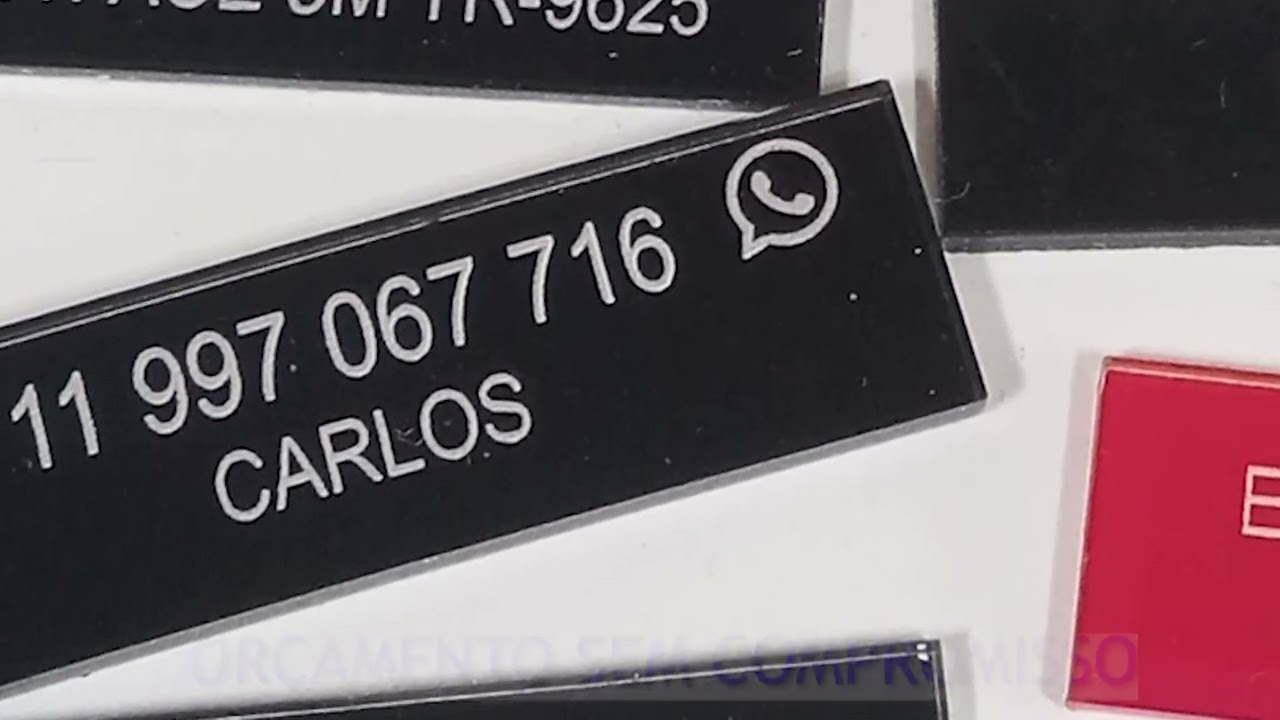 PLAQUETAS DE IDENTIFICAÇÃO