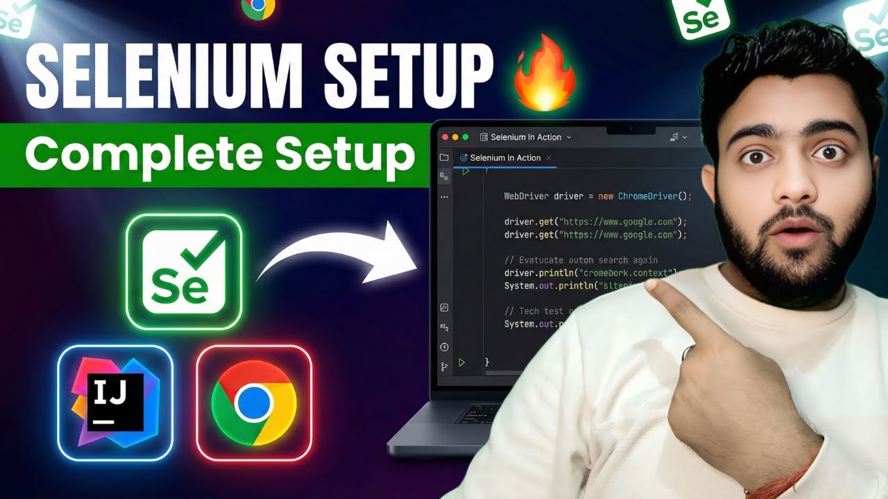 Selenium Setup in 5 Minutes 🔥 Java + IntelliJ + ChromeDriver | Beginner Guide 2026