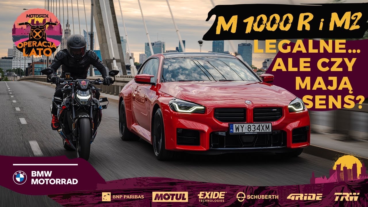 M 1000 R oraz M2 &ndash; ile sensu mają sportowe BMW w mieście? 🏍🏎🌇 SPRAWDZAMY I PUNKTUJEMY! #OperacjaLato