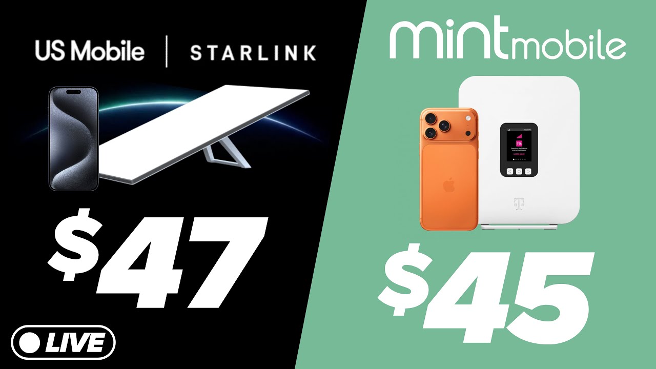 Новый пакет Starlink от US Mobile и новый пакет беспроводной связи и интернета от Mint Mobile!