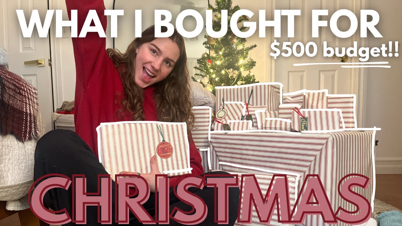 everything I bought for Christmas 2025🎄🎁 ($500 budget)- and wrapping them all!