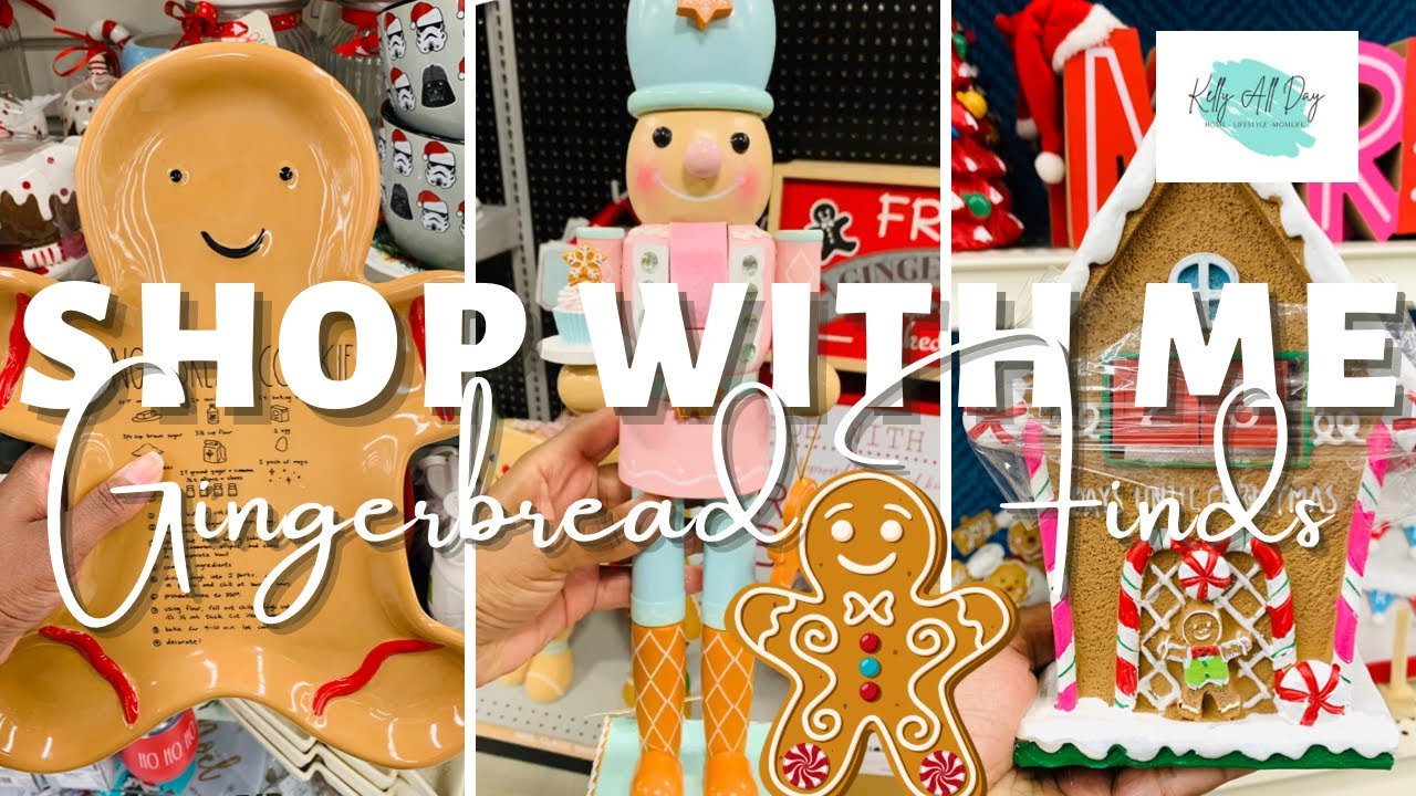 SHOPPING FOR GINGERBREAD CHRISTMAS DECOR, GINGERBREAD FIND, AT HOME STORE GINGERBREAD
