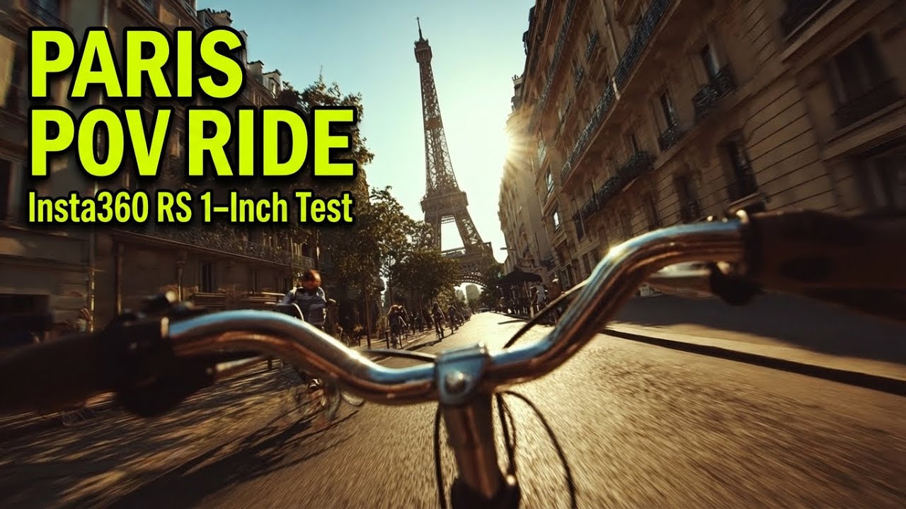 20 Minutes Cycling POV in Paris 🚲🇫🇷 | Shot on Insta360 One RS 1-Inch | Eiffel Tower, Louvre